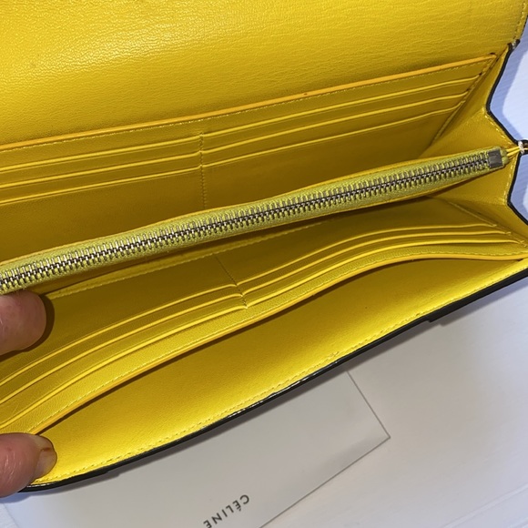 Celine Long Wallet Double Snap Taupe Brown Near Excellent Condition Authentic - Picture 9 of 15